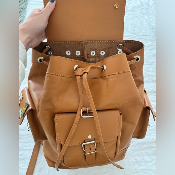 Leather hiking adventure backpack large size - Picture 7 of 16